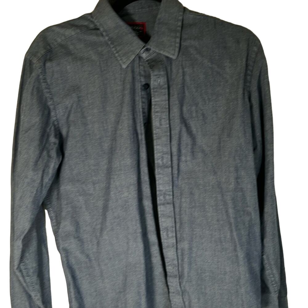 NEW Untuckit Blue Denim Like size Small long Sleeve Shirt
